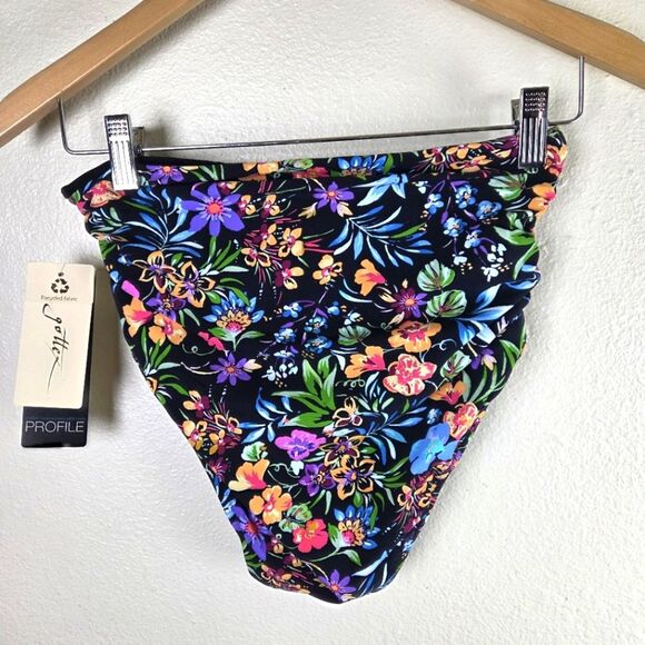 Women's Gottex One Profile Floral High-Waisted Bikini Bottom Size 08/Med - Picture 3 of 10